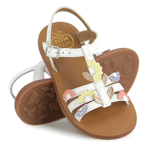 Pom d'Api - Plagette Multi Daisy sandaletler | Beyaz