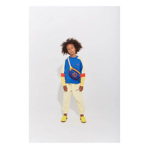 Wynken - Colour-blocked organic cotton sweatshirt | Dark Blue