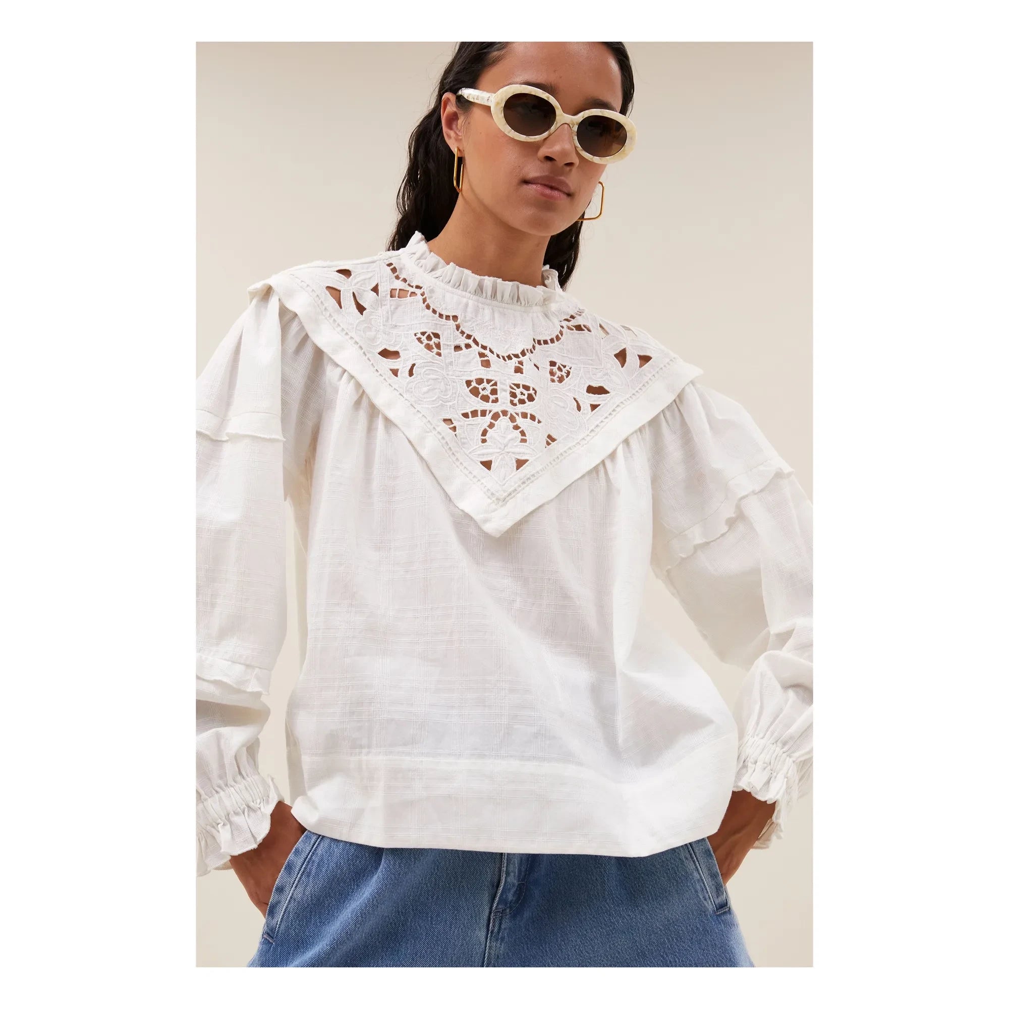 By Bar – Bowie Baumwollbluse | Weiß