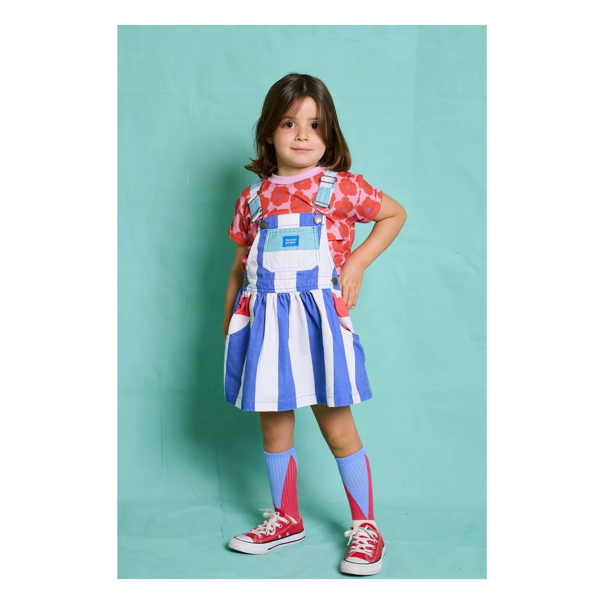 Favorite People - Blue Striped Capri Jumpsuit Dress