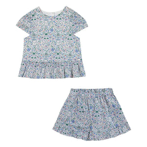 Tartine et Chocolat - Liberty Bluse und Shorts | Weiß