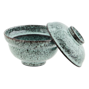 Madam Stoltz - Covered Bowl | Bluish Gray