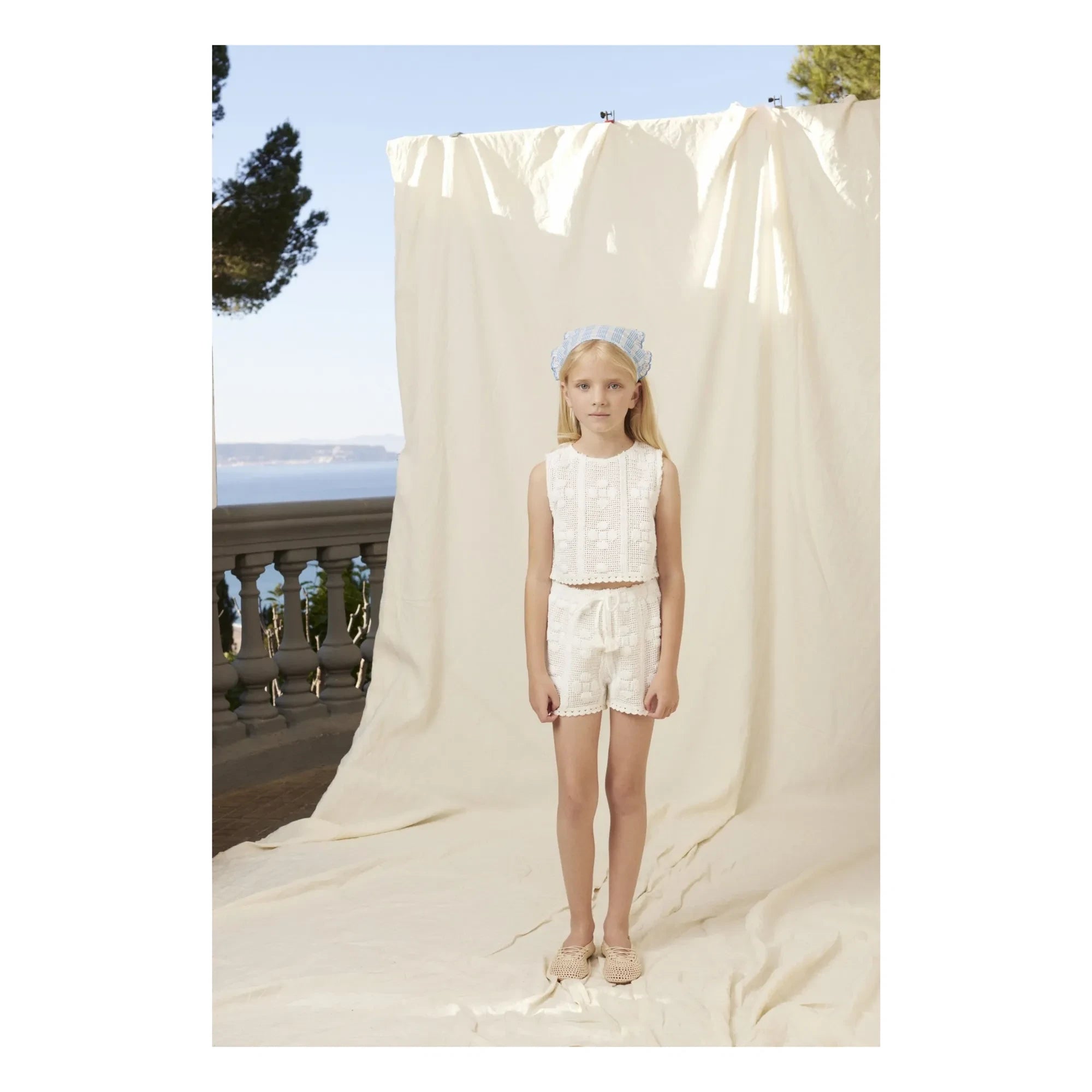 Bebe Organic - Crochet Kısa Şort Inez | Ecru