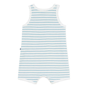 Petit Bateau - Gestreifter Frottier-Strampler | Blau