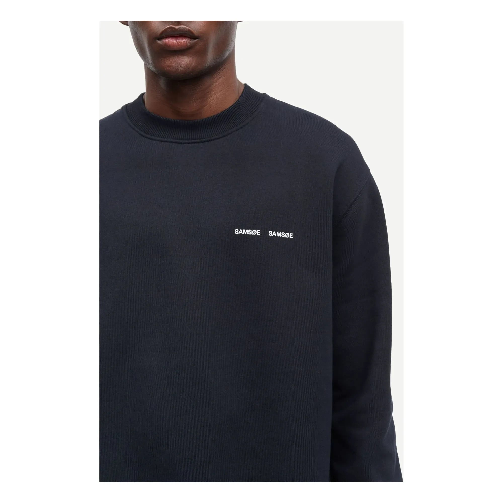 Samsoe Samsoe - Norsbro Rundhalsshirt aus Bio-Baumwolle | Dunkelblau