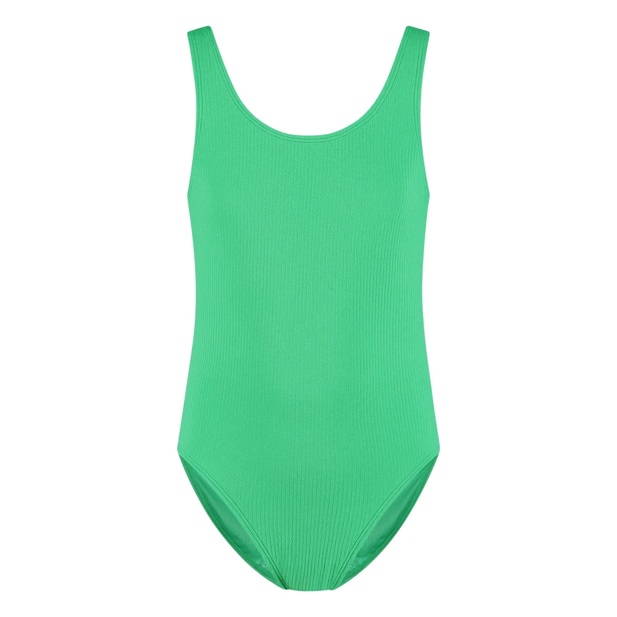 Beachlife - Badehose aus recycelten Fasern mit Uni-Textur | Grün