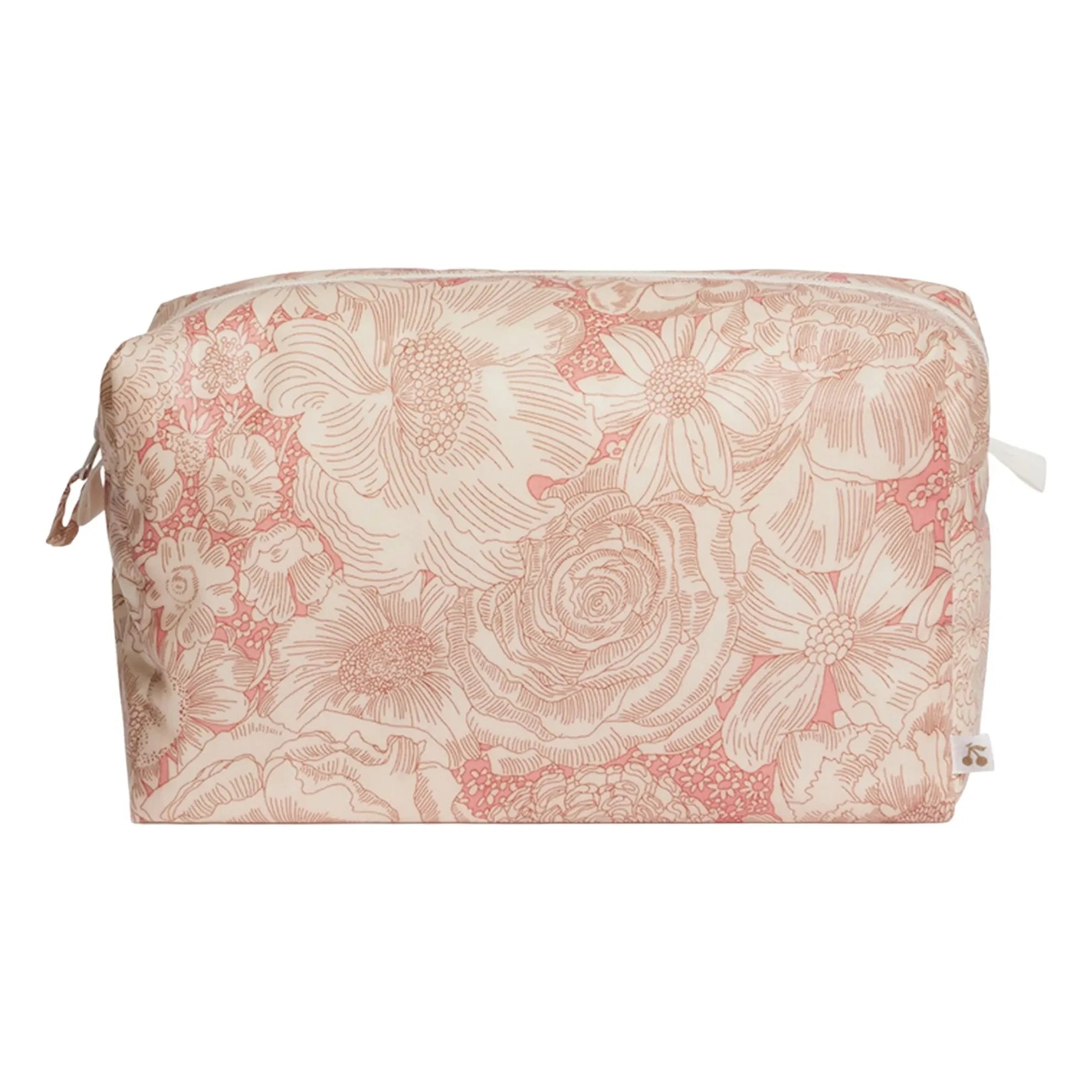 Bonpoint - G Fleurie Bio-Baumwoll-Kulturtasche | Blassrosa