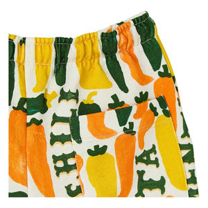 Fabula - Peppers fleece şort | Sarı
