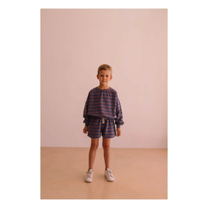 We Are Kids - Marlow Çizgili Organik Pamuk Şort | Mor