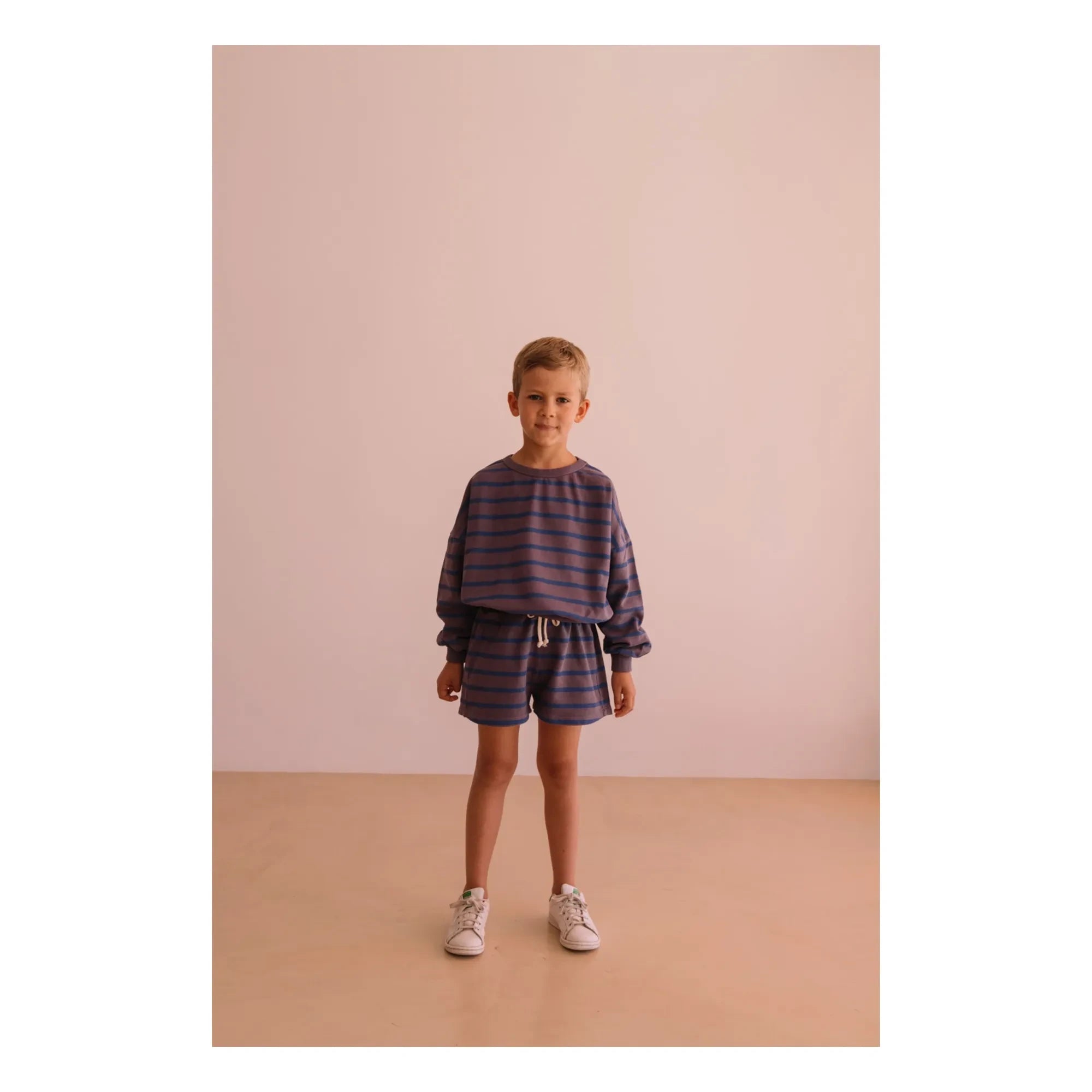 We Are Kids - Marlow Çizgili Organik Pamuk Şort | Mor