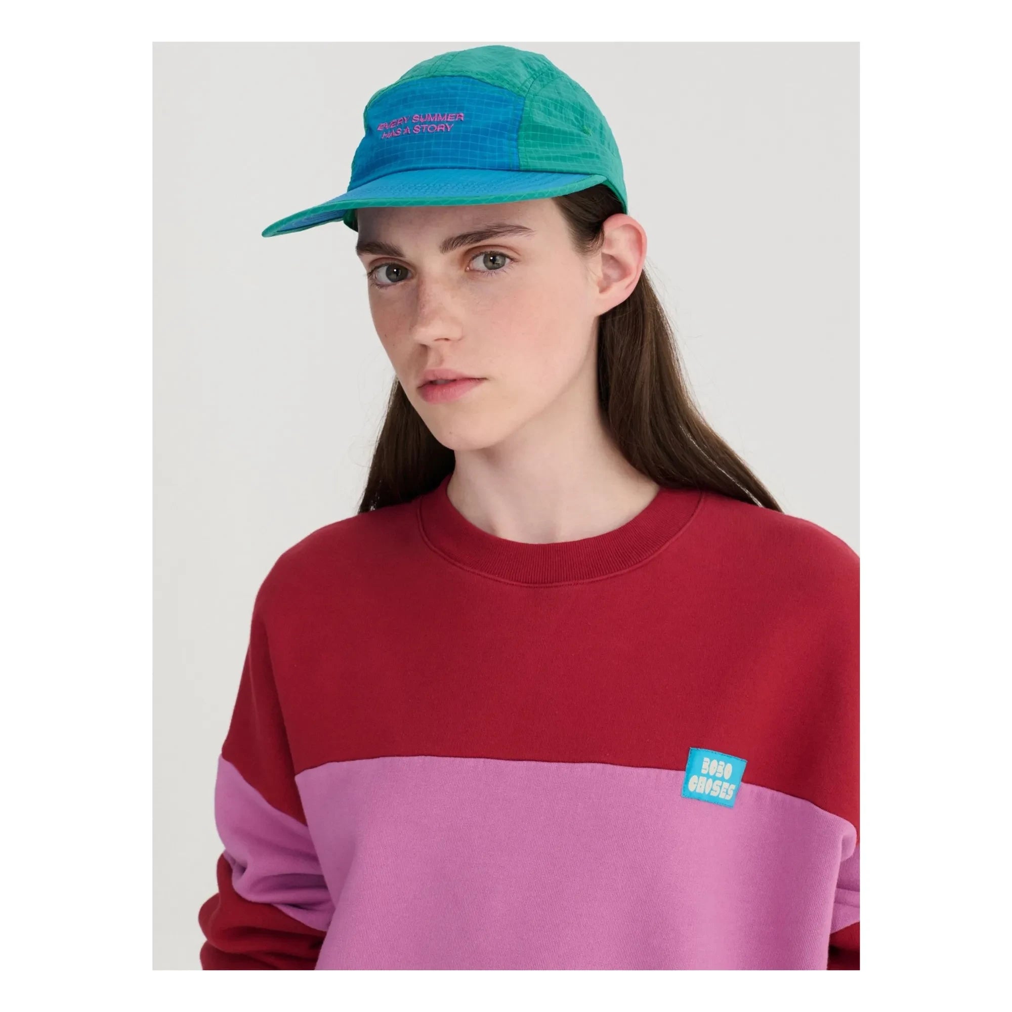 Bobo Choses – Sweatshirt aus Bio-Baumwolle mit Farbblock-Design | Rot