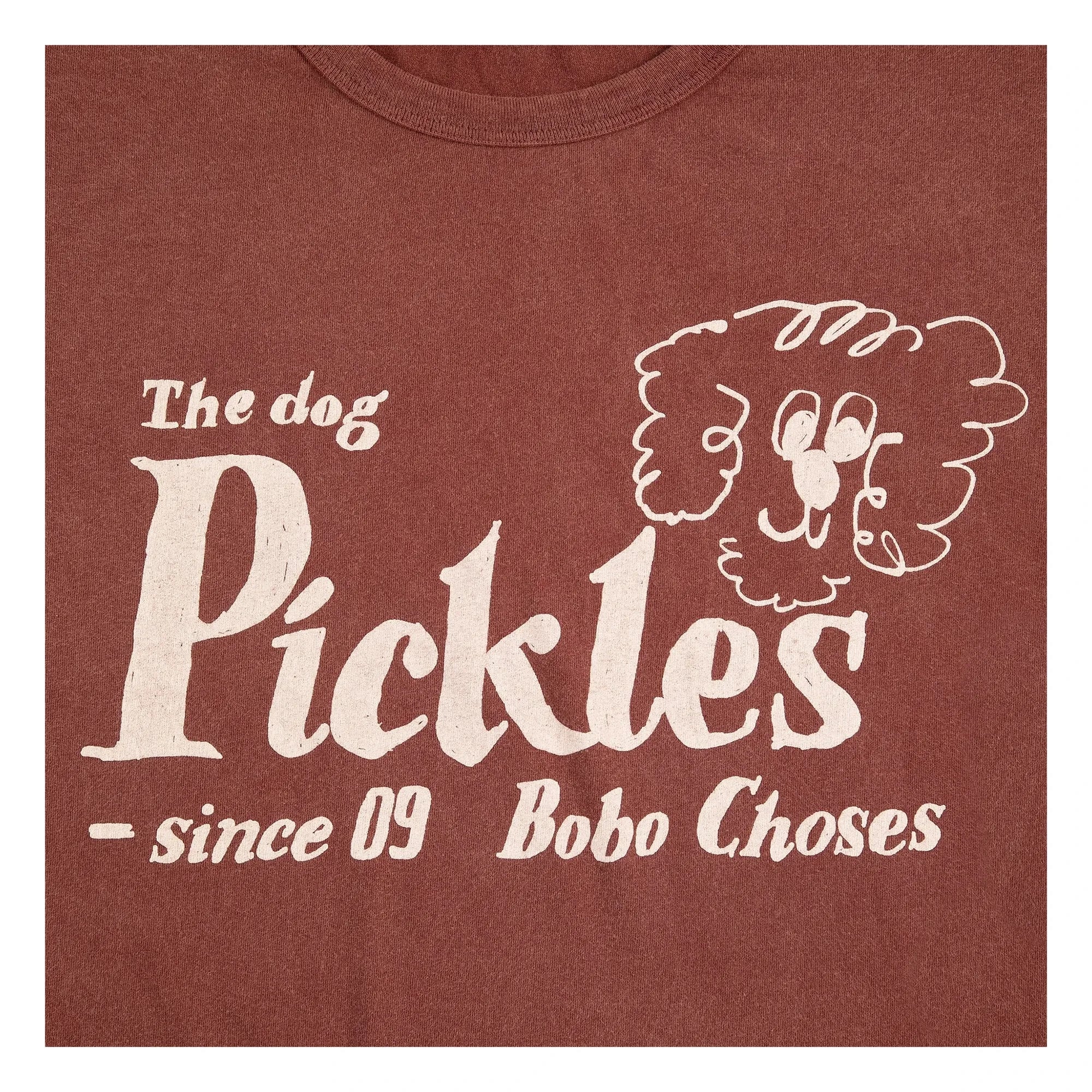 Bobo Choses - The Dog Pickles Organik pamuklu T-shirt | Kahverengi
