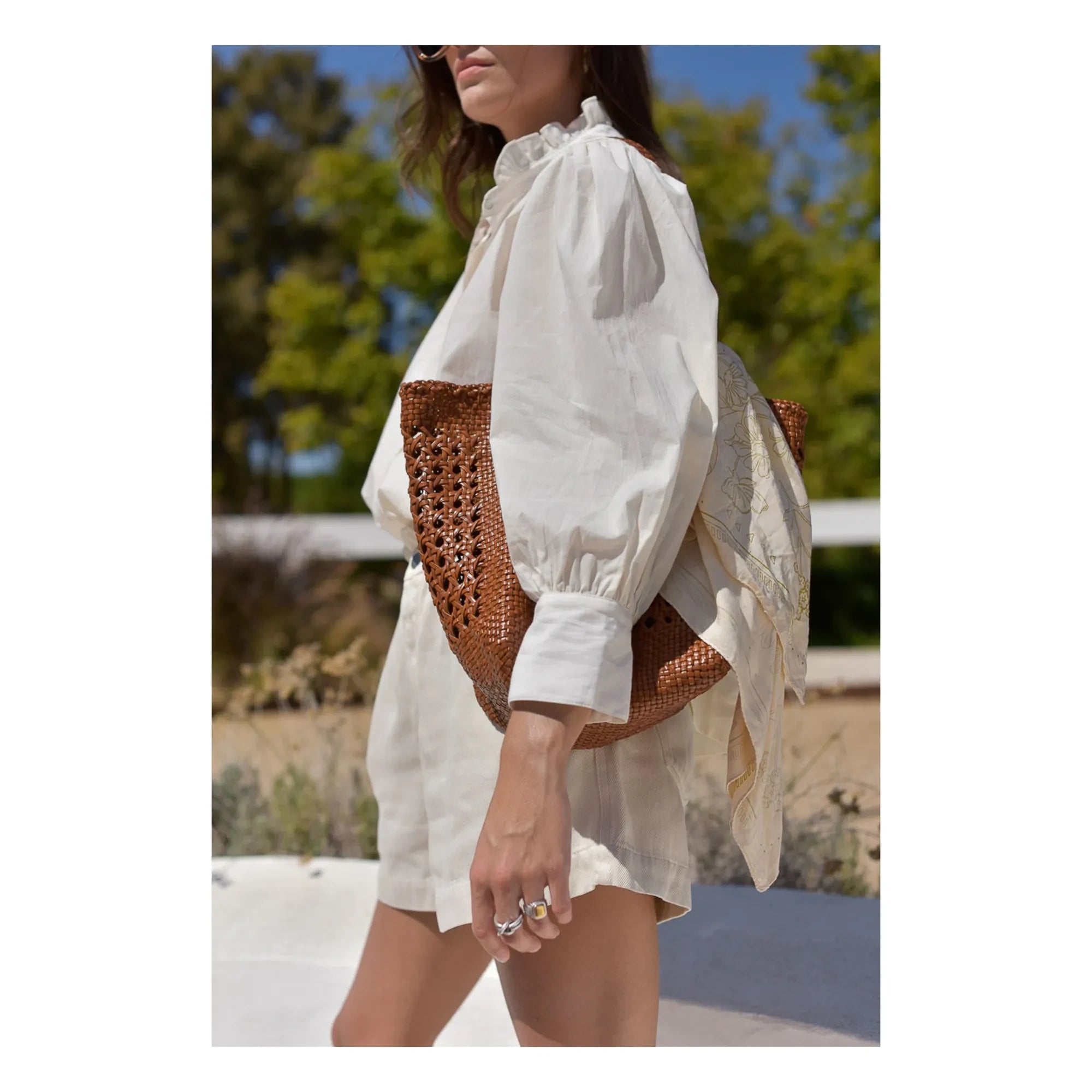 Marlot Paris - Dahlia Seersucker Blouse - Women's Collection | Ivory