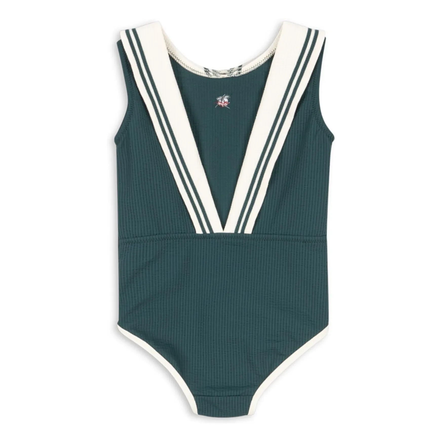 Konges Sløjd - Sailor Recycled Fibre Ribbed Swimsuit | Dark green