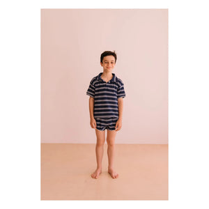 We Are Kids - Leonard çizgili органik pamuklu polo tişört | Lacivert