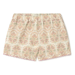 Coco au Lait - Organic Cotton Floral Shorts | Ecru