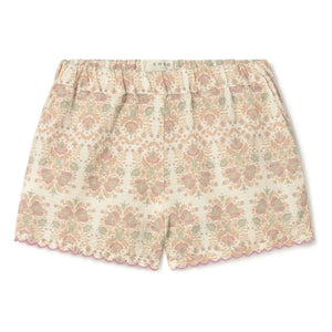 Coco au Lait - Organic Cotton Floral Shorts | Ecru