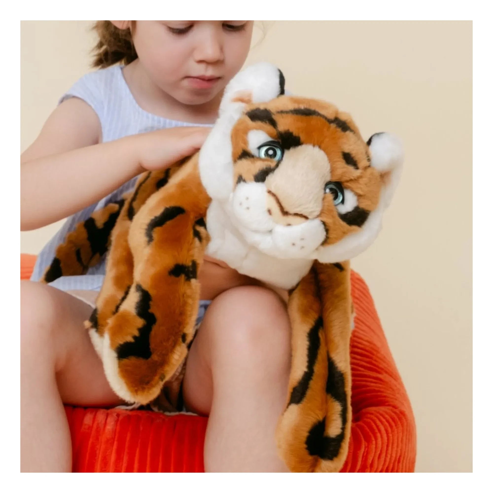 La Pelucherie - César Tiger peluş 35 cm | Turuncu
