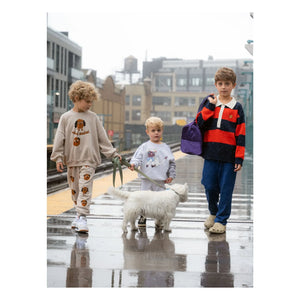 Mini Rodini - Siyamese organik pamuklu sweatshirt | Gri melanj