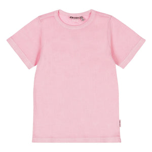 Tumble N'Dry – Geprägtes T-Shirt aus leuchtender Bio-Baumwolle | Rosa