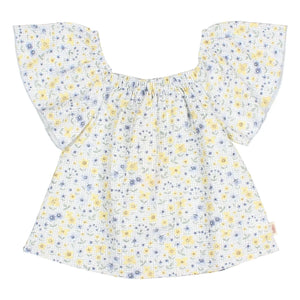 Búho - Bluse aus Batist mit Blumenmuster | Hellblau