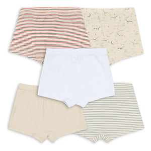 Konges Sløjd - 5-Pack Striped Organic Cotton Boxer Briefs | Beige