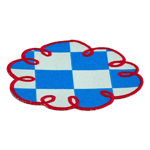 Bitossi - Dama Azzurro Checked Coaster Set | Blue