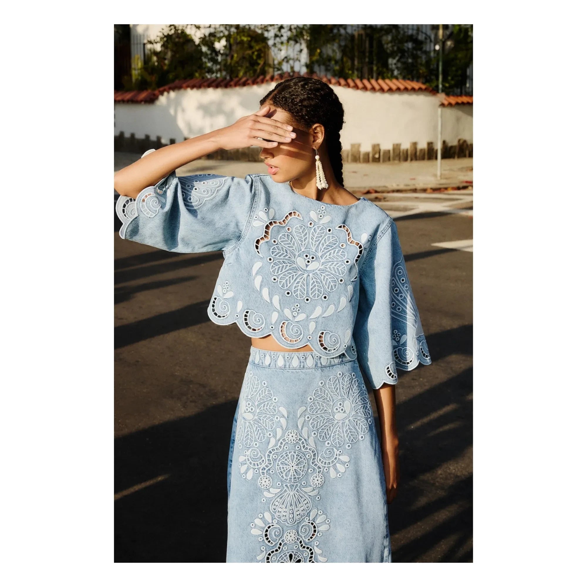 Farm Rio - Richelieux bluz | Kot mavisi