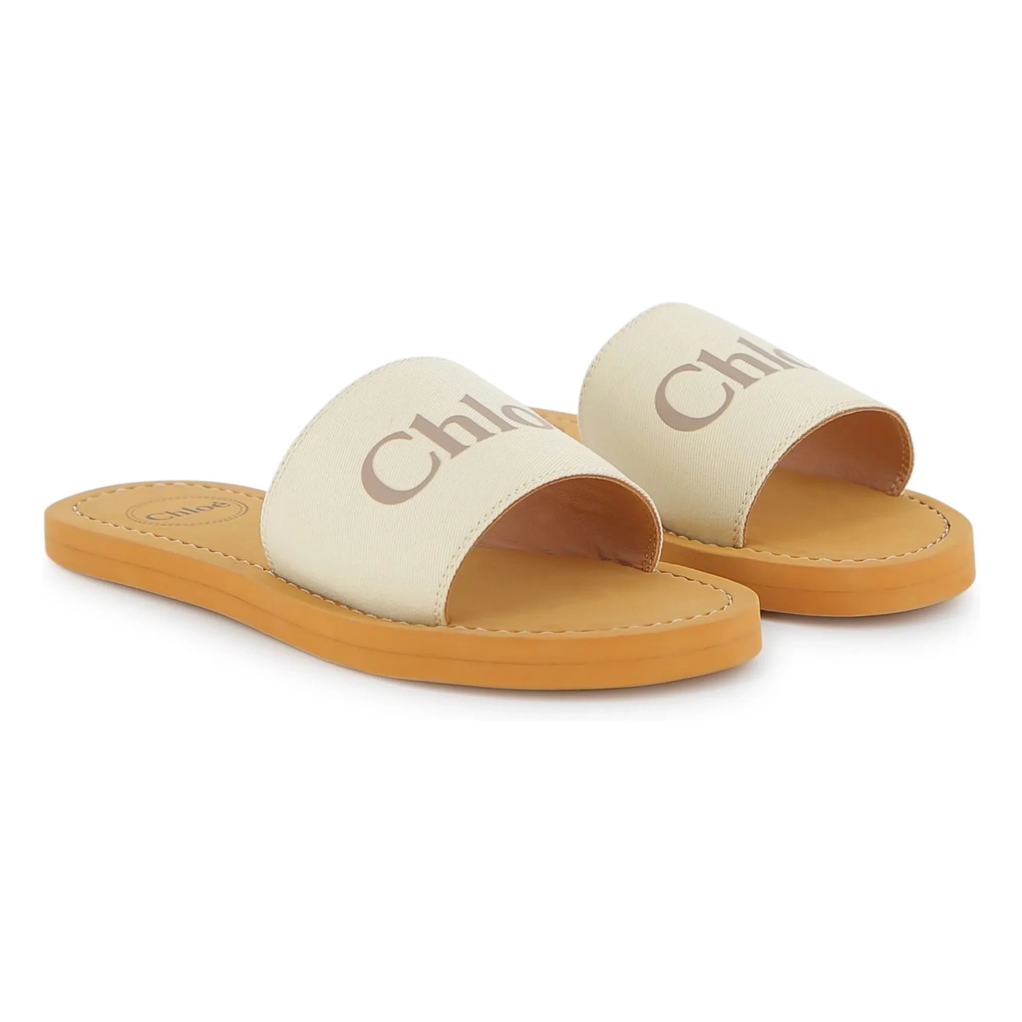 Chloé - Logo sandaletler | Beyaz