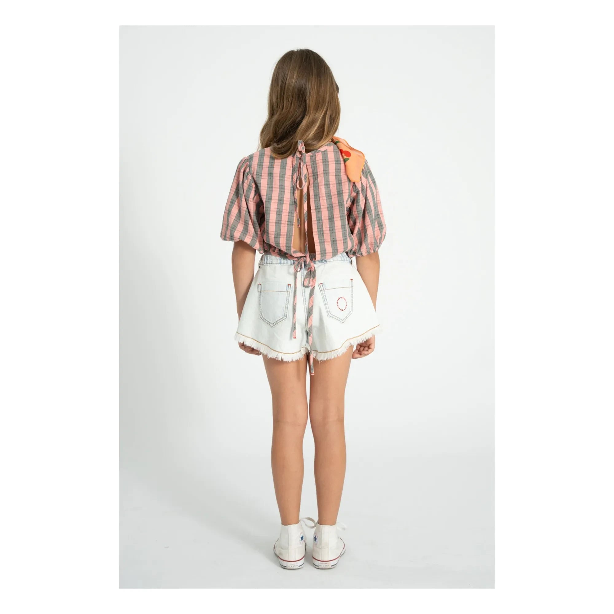Piupiuchick - Distressed Denim-Shorts | Washed Blue