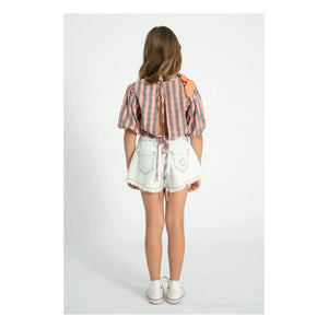 Piupiuchick - Distressed Denim-Shorts | Washed Blue