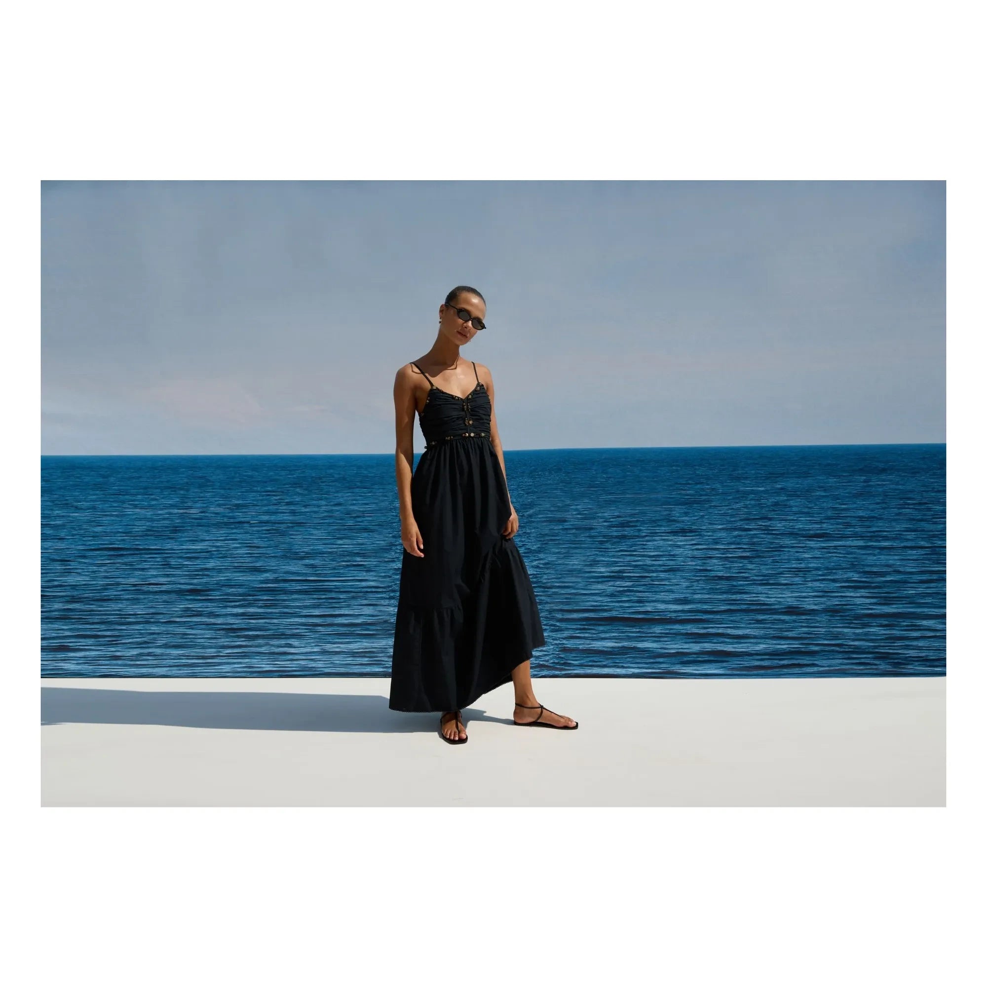Rails - Ivana Pamuk Poplin Elbise | Siyah