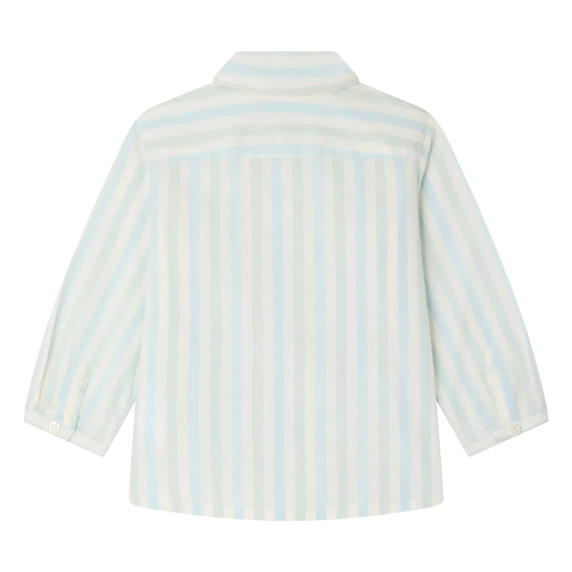 Bonpoint - Lawson Striped Organic Cotton Poplin Shirt | Turquoise