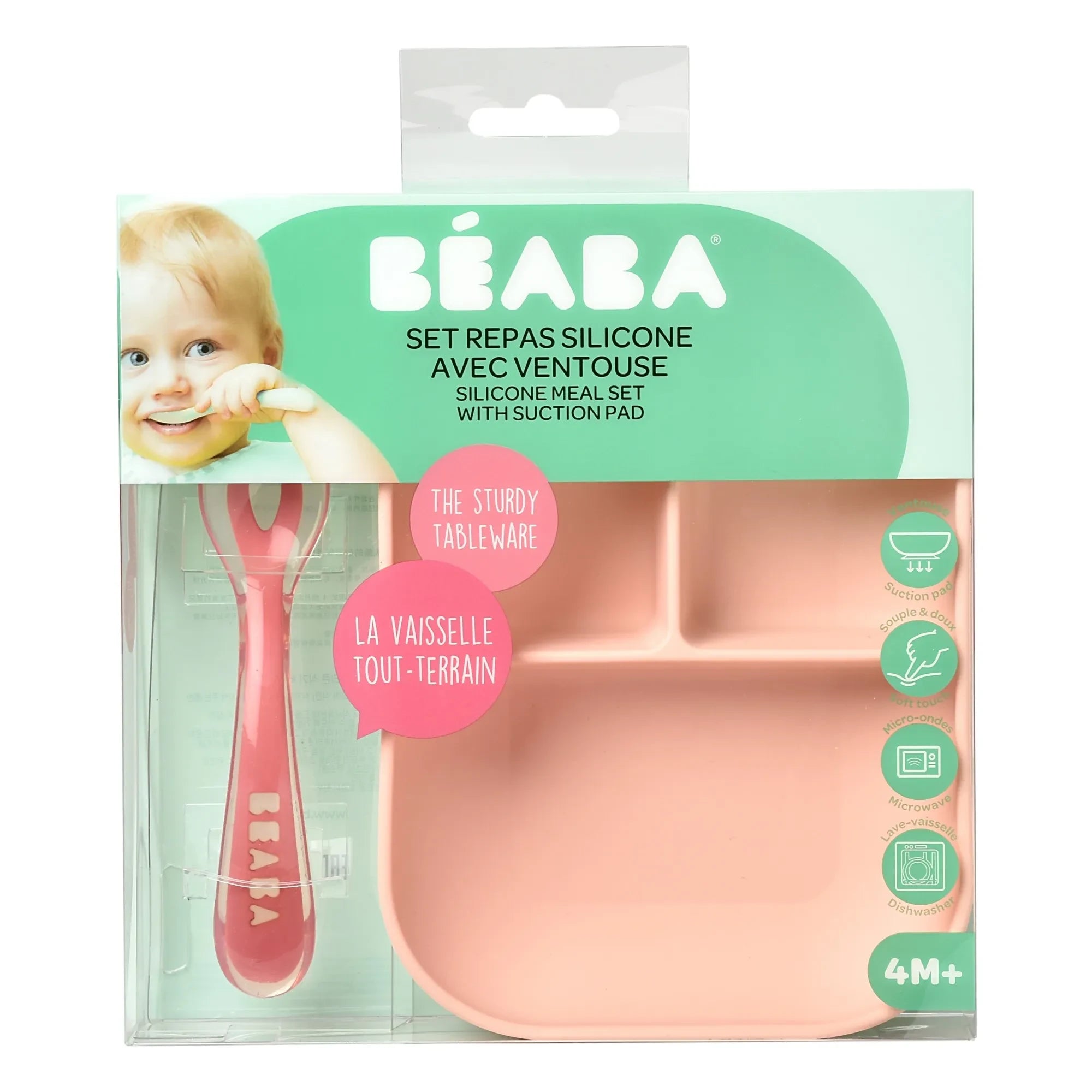 Béaba - Silikon Mama Seti | Pembe