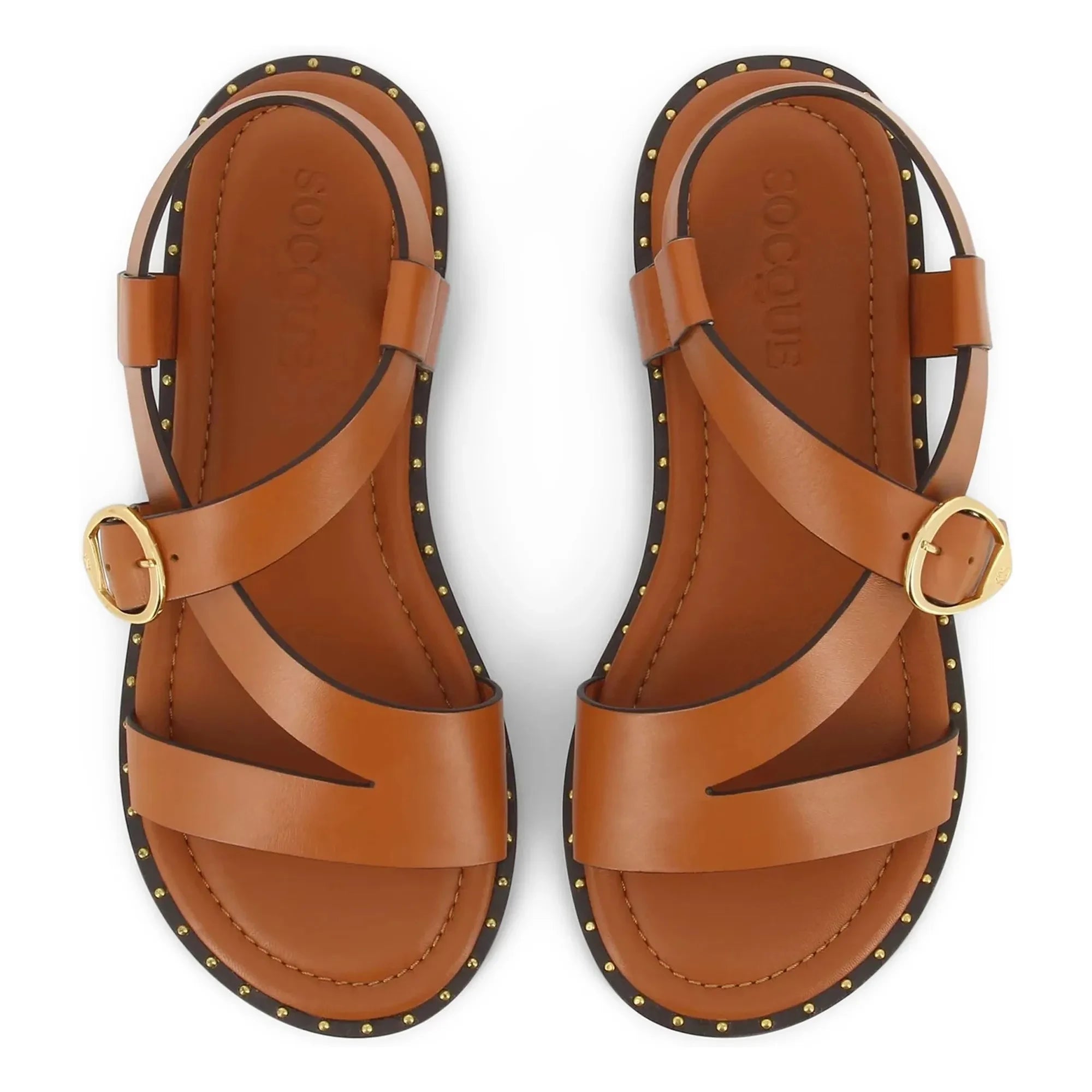 Socque Paris - Hydra Deri Sandalet | Camel