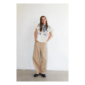 Lollys Laundry - Mya Pamuk Bluz | Krem