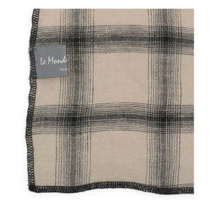 Le Monde Sauvage - Highlands Gewaschener Leinenkissenbezug | Beige Rosa