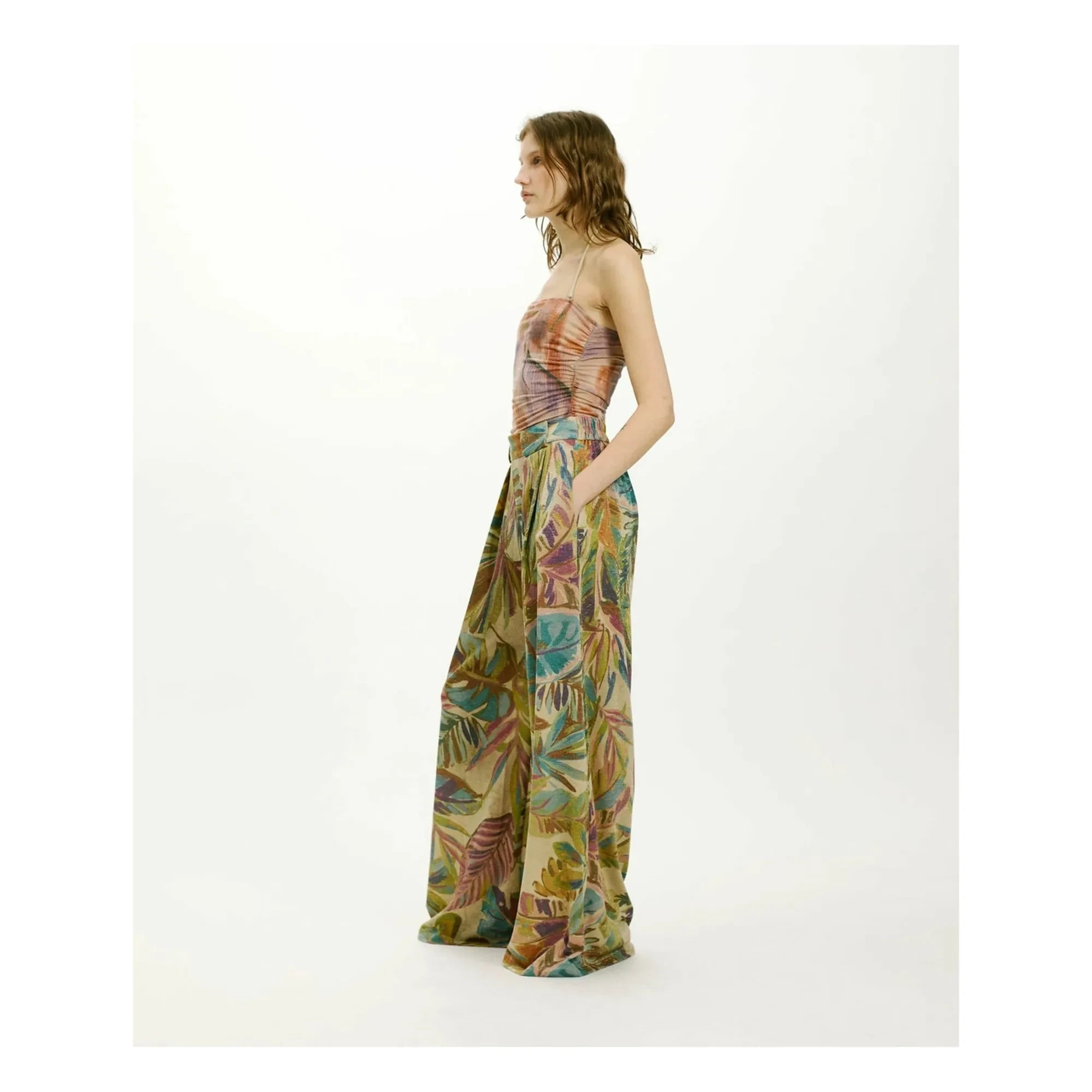 Momoni - Aspen Desenli Pantolon | Mavi