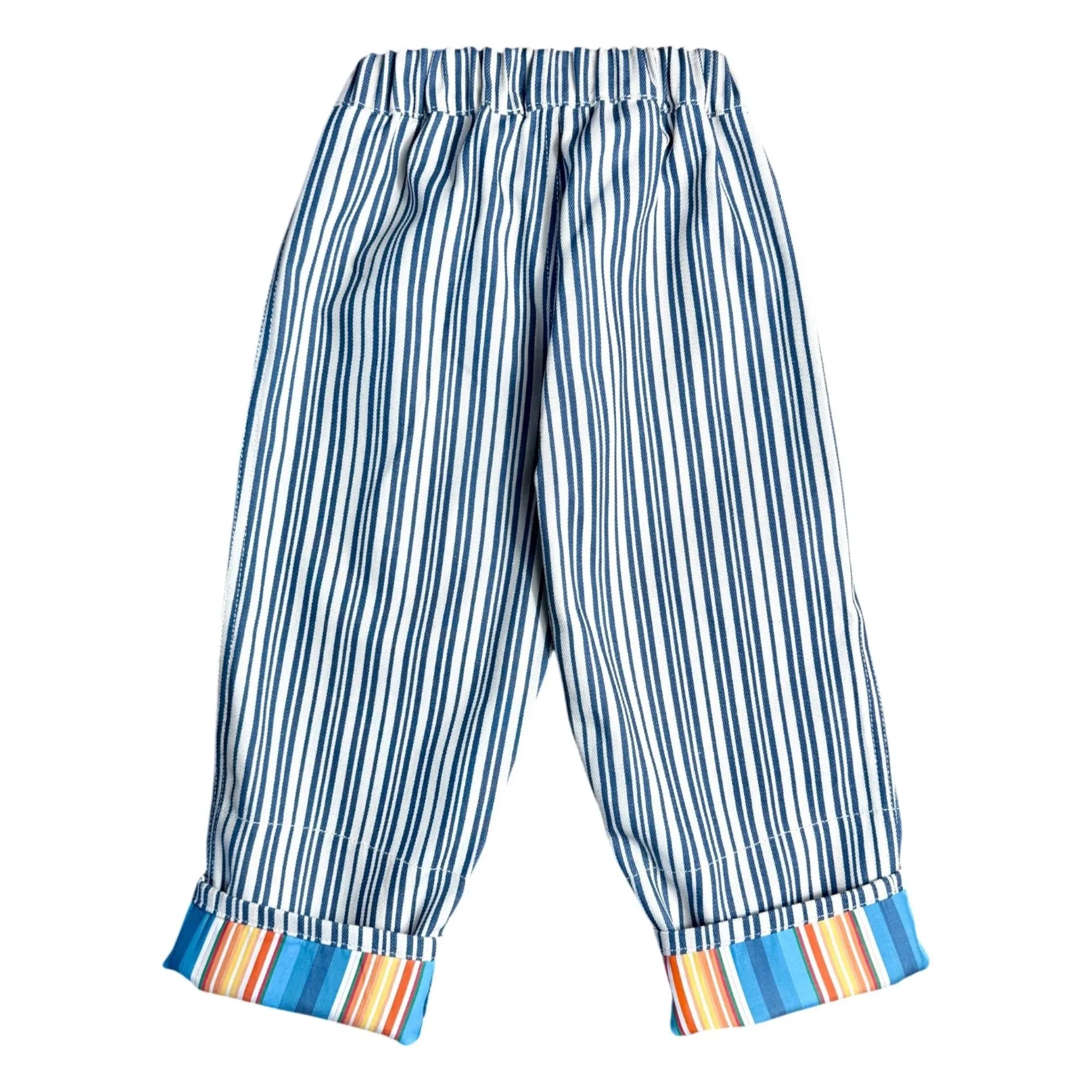 Club Trésor - Hickory Sunset Striped Reversible Pants | Blue