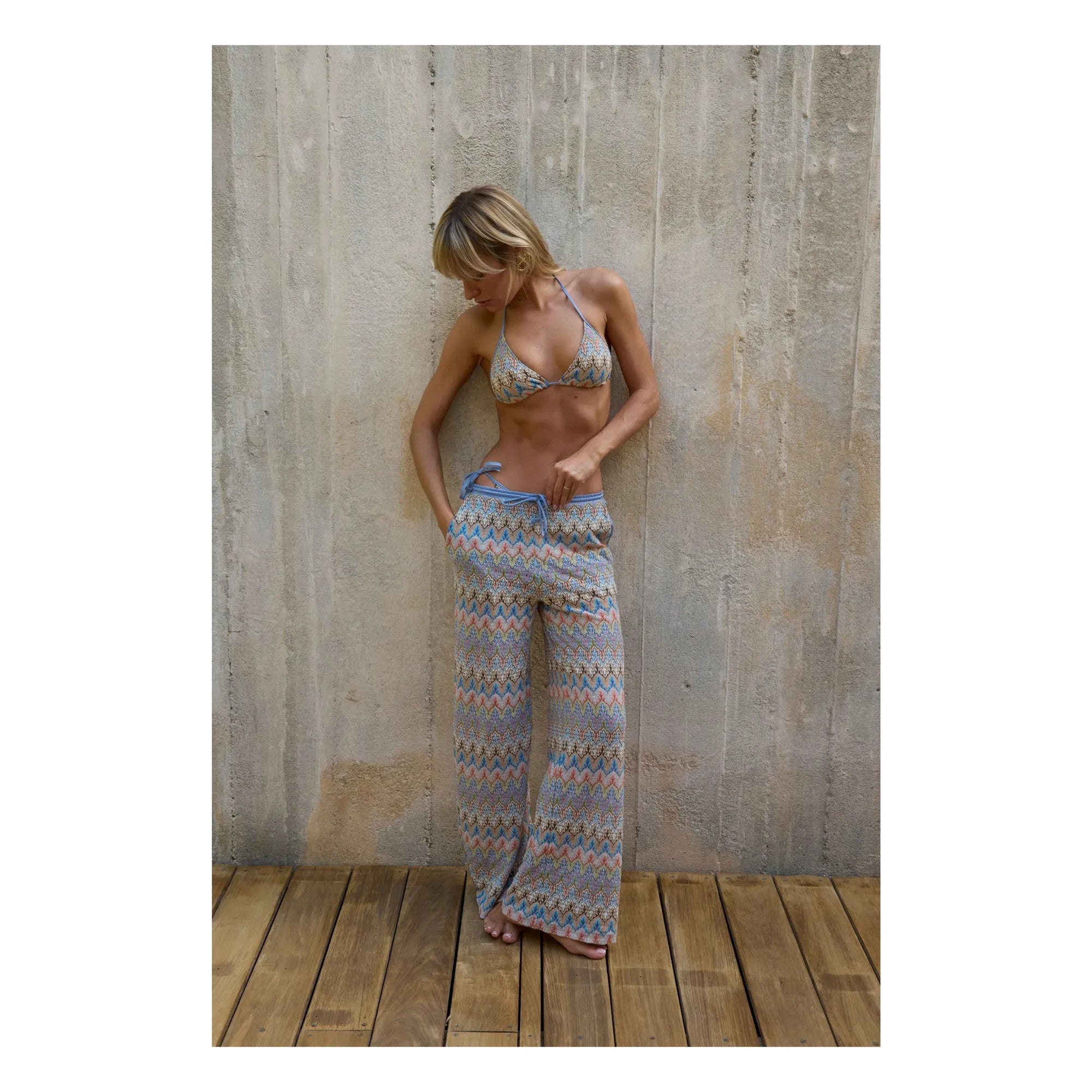 Baie Brune - Maud Örme Pantolon | Mercan