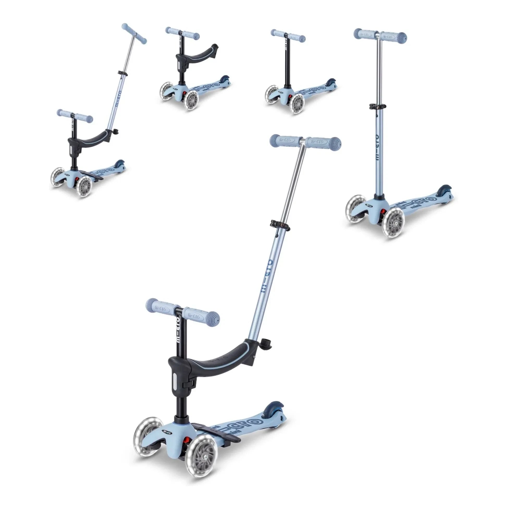 Micro - Mini2Grow evrimsel scooter | Açık mavi