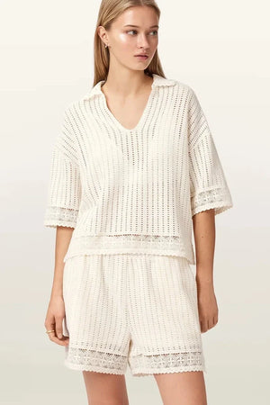 AllSaints pamuklu kadın kısa şort ELMA