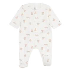 Petit Bateau - Dors Bien Oursons organik pamuklu pijama | Beyaz