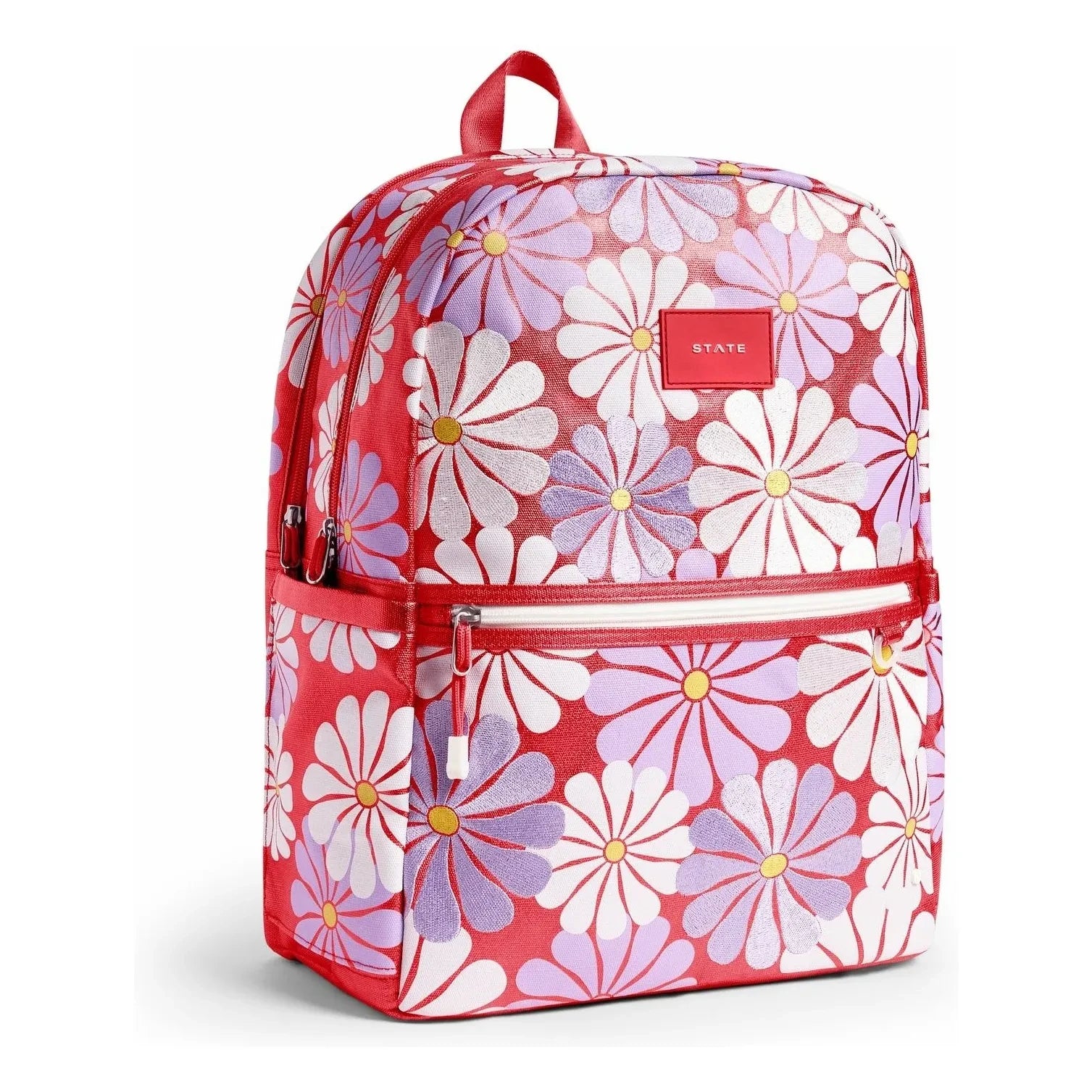 State Bags - Kane Rucksack mit zwei Taschen und Blumenmuster Ruby | Koralle