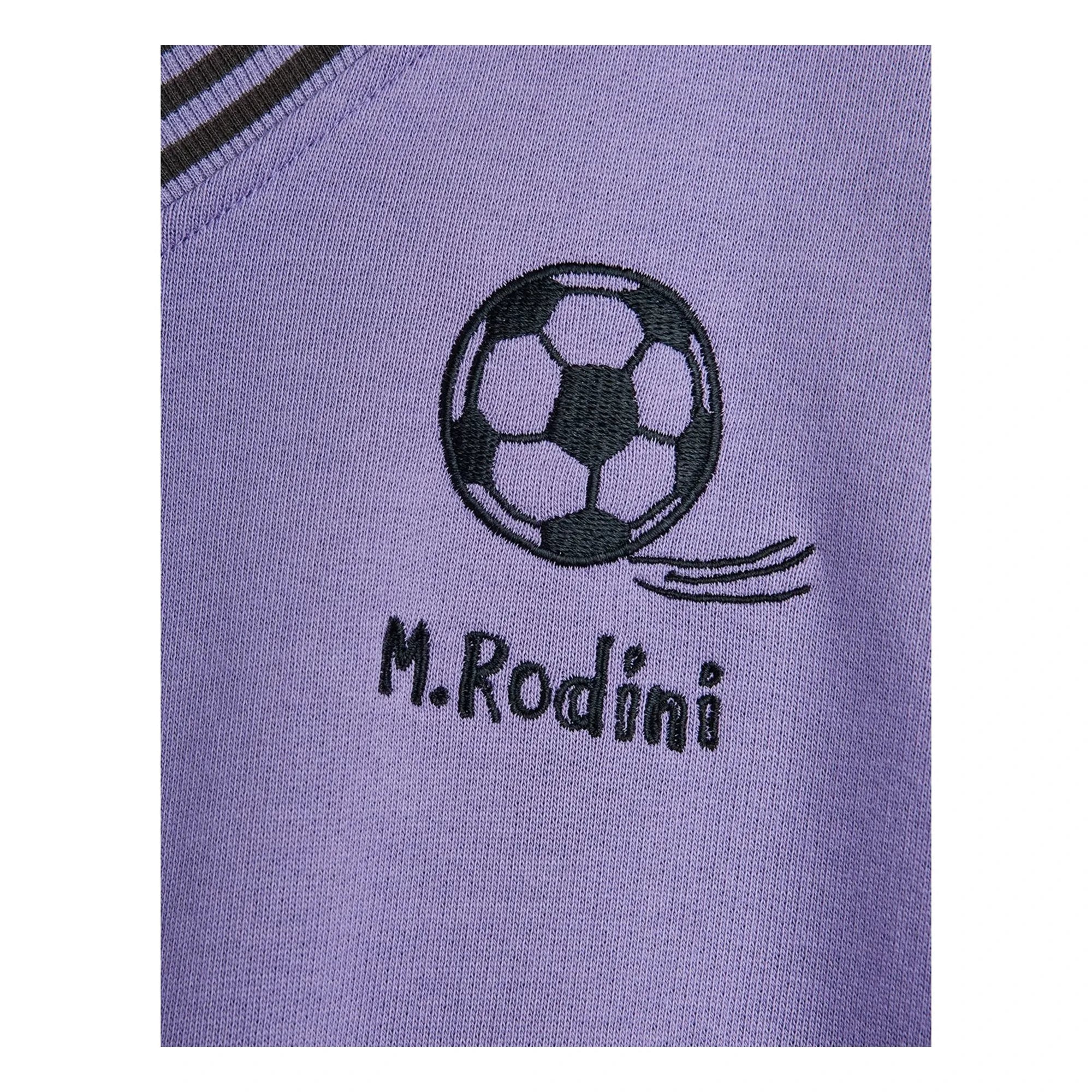 Mini Rodini - Sweatshirt aus Bio-Baumwolle mit Fußballmuster | Lila