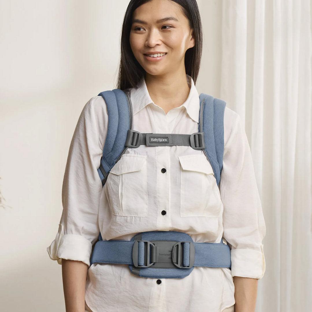 BabyBjorn Harmony Woven Melange - Blue-Baby Carriers-Blue-One Size | Natural Baby Shower