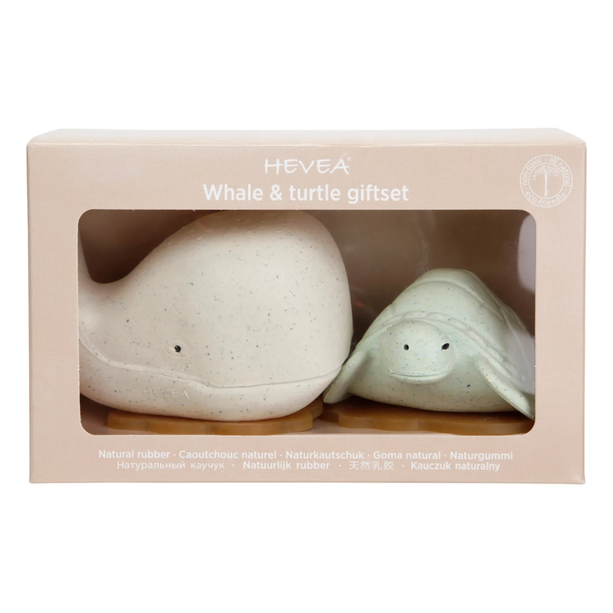 Hevea - Recycled Bathtub Toy Set - Tortoise and Whale | Sage