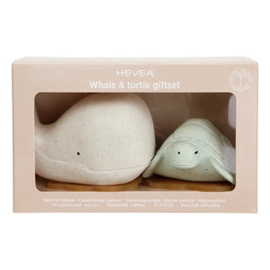 Hevea - Recycled Bathtub Toy Set - Tortoise and Whale | Sage