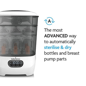 Baby Brezza Steriliser Dryer Advanced - Black & White-Sterilisers-Black & White- | Natural Baby Shower