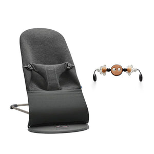 BabyBjorn Bouncer Bliss - 3D Jersey - Charcoal Grey-Baby Bouncers-Googly Eyes B+W- | Natural Baby Shower